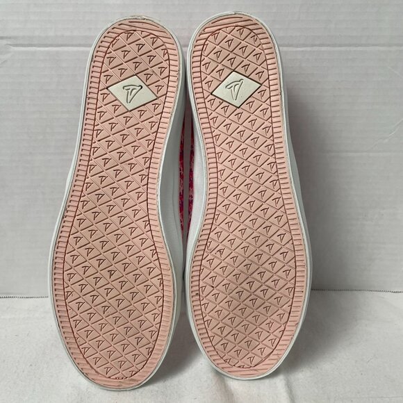 Speery Pink and White Canvas Sneakers with Floral Design - Picture 7 of 9